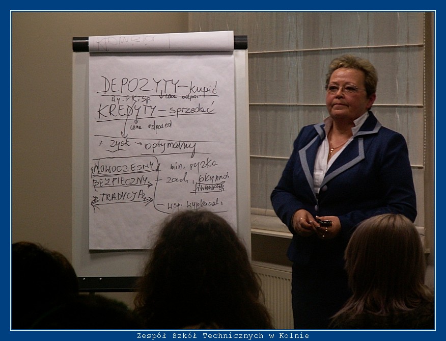 Wizyta uczni�w ZST Kolno w Banku Sp�dzielczym w Kolnie autor: ZST Kolno, LO Kolno, LP Kolno 